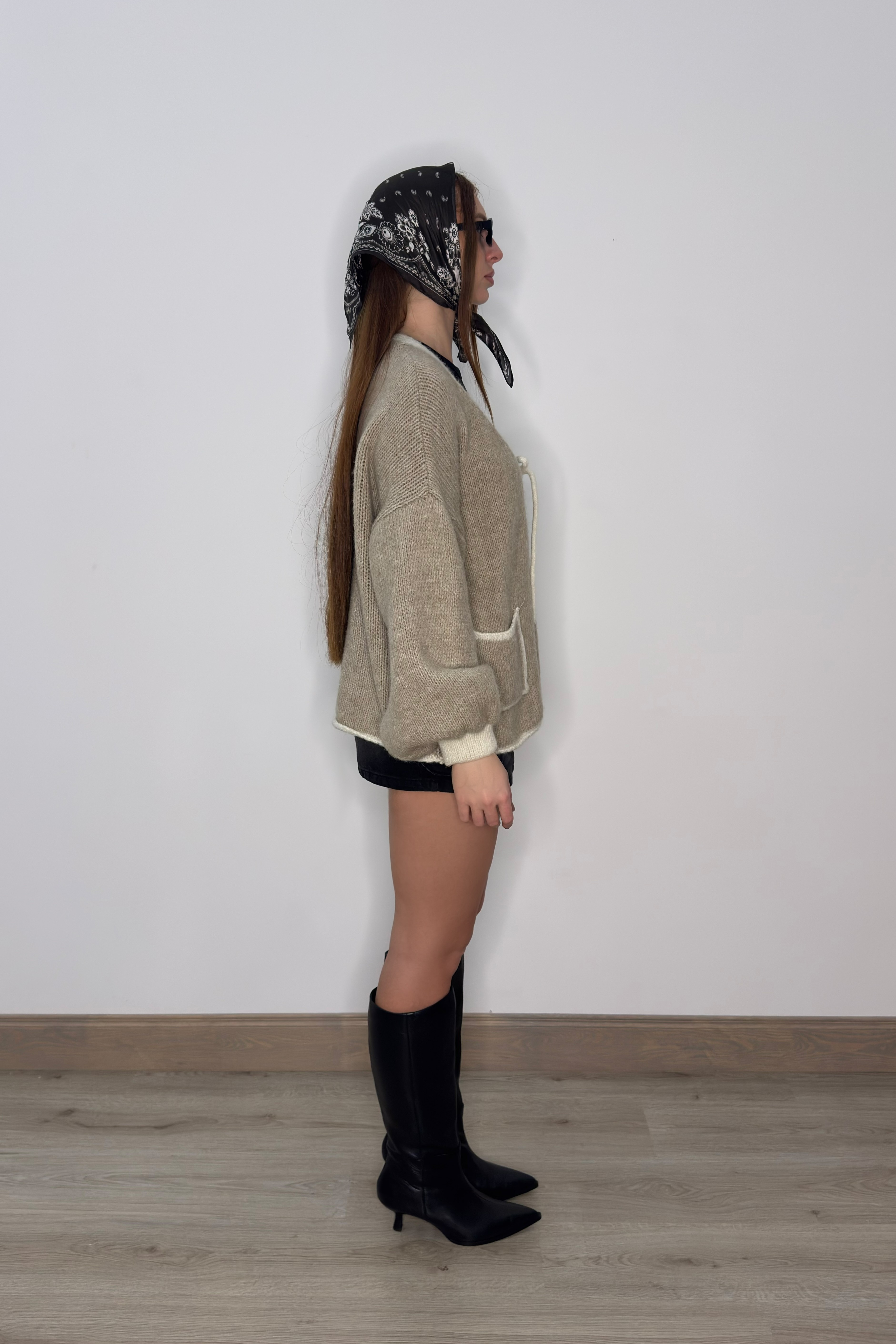 Vilnas sasienams džemperis - krema