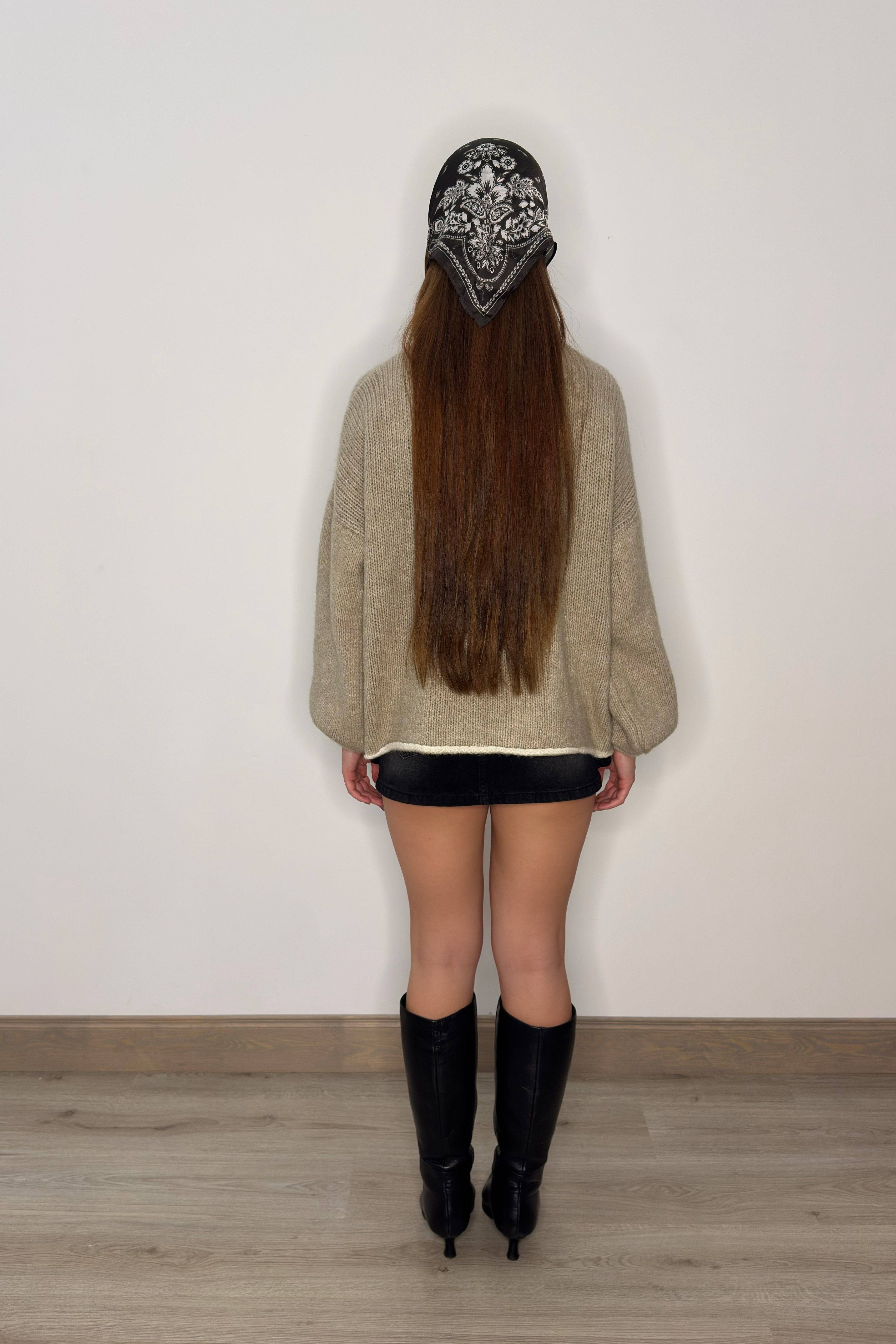 Vilnas sasienams džemperis - krema