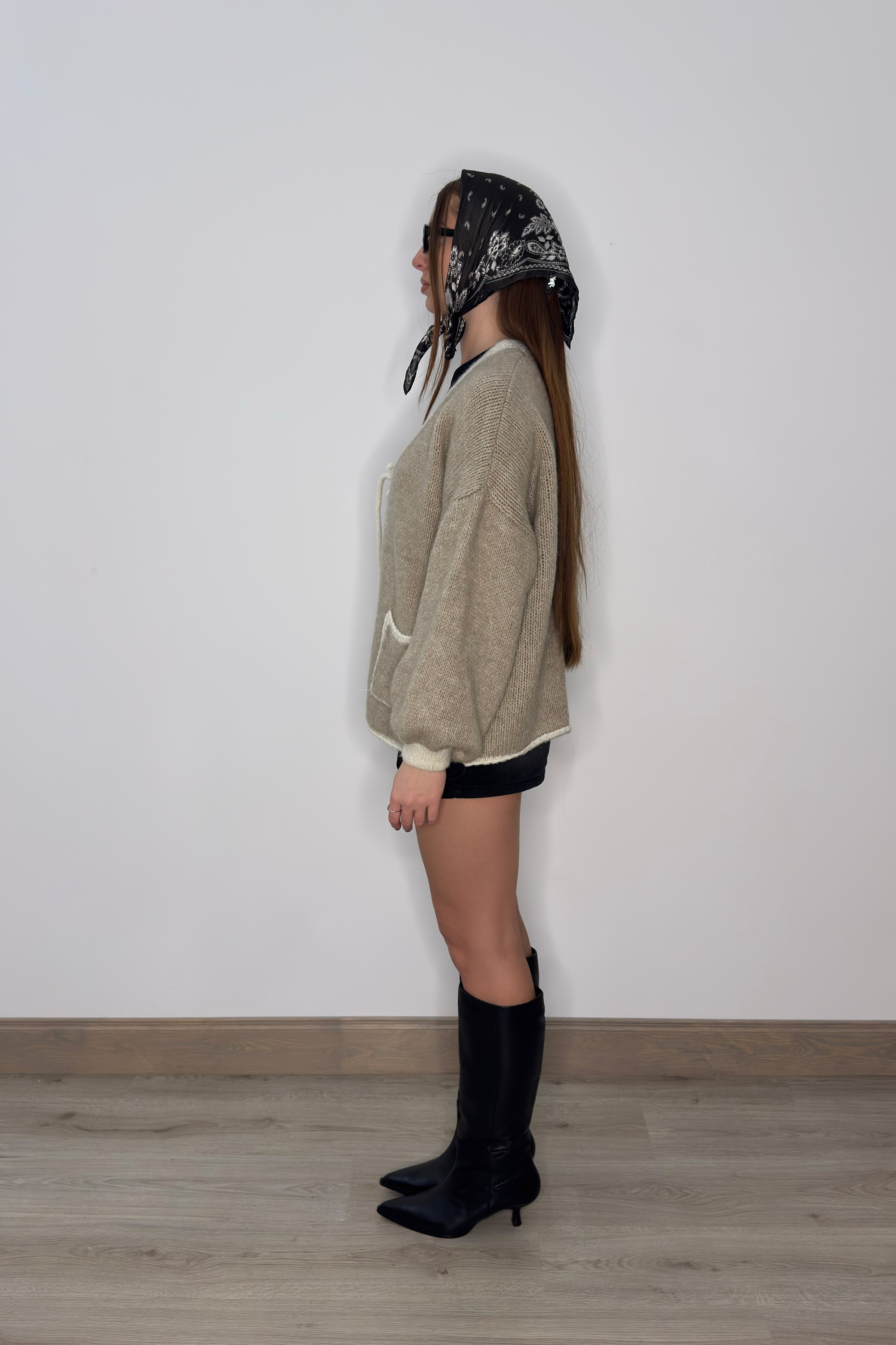 Vilnas sasienams džemperis - krema