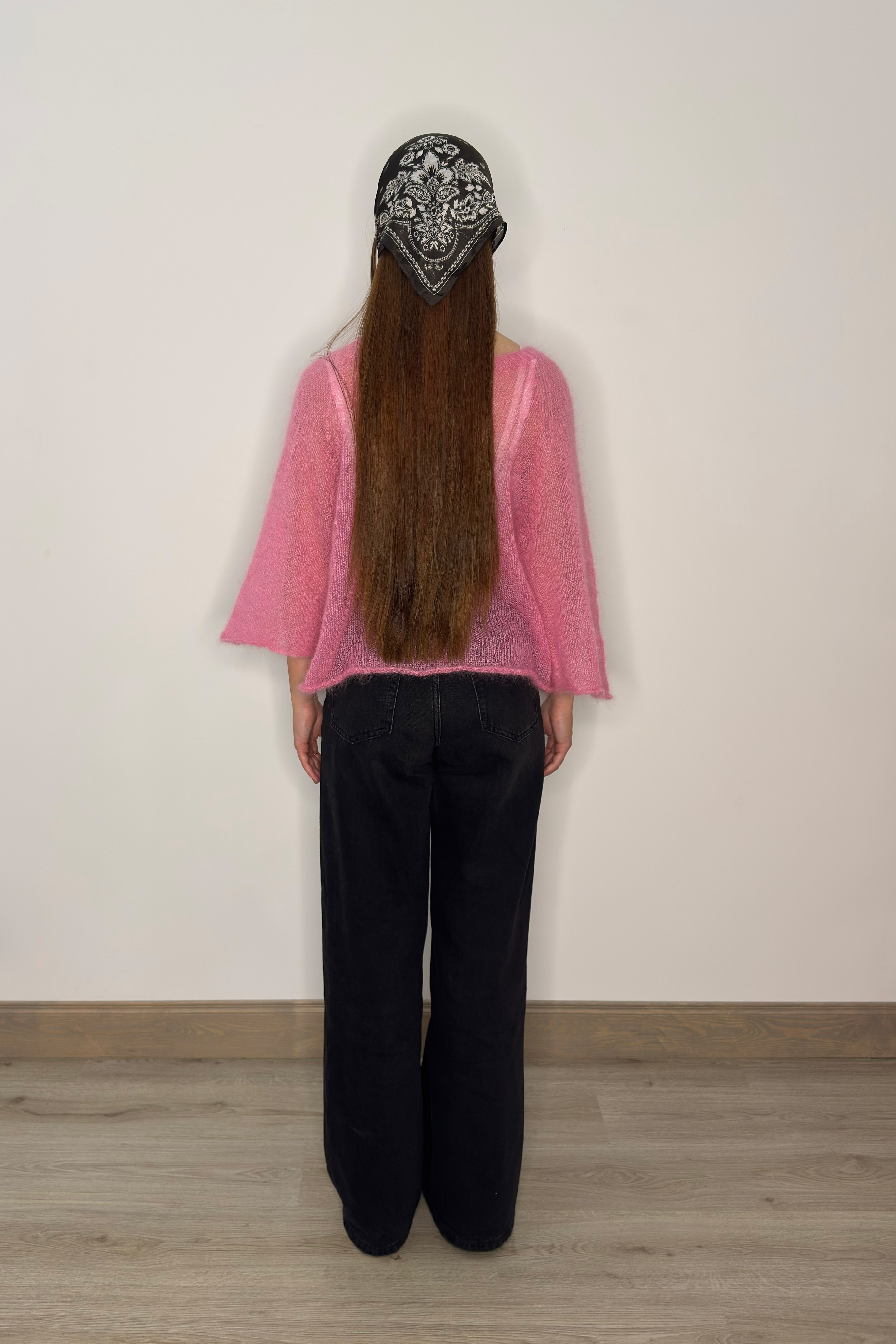 Mohēras džemperis - rozā