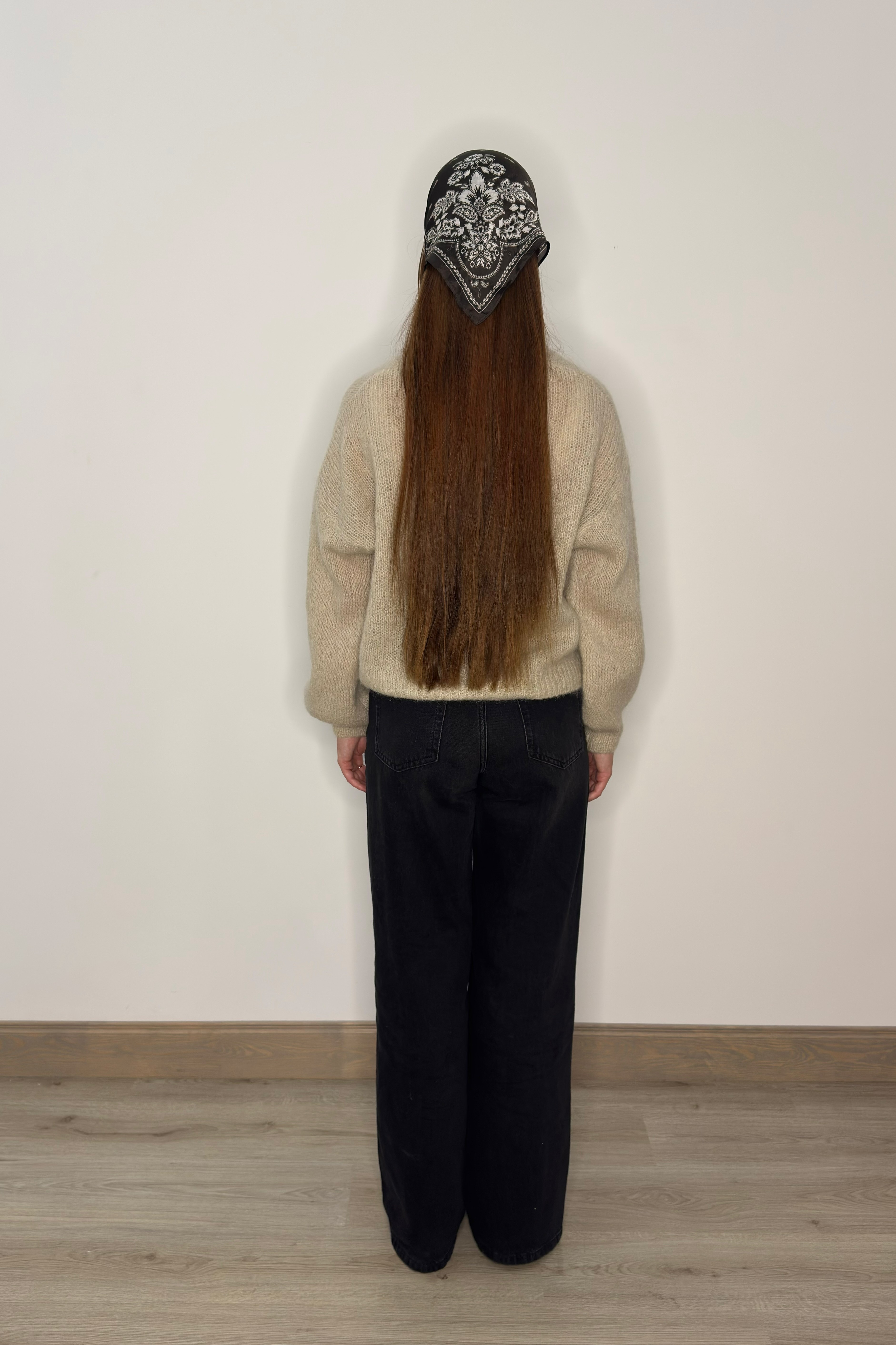 Mohēras džemperis ar pogām - krema