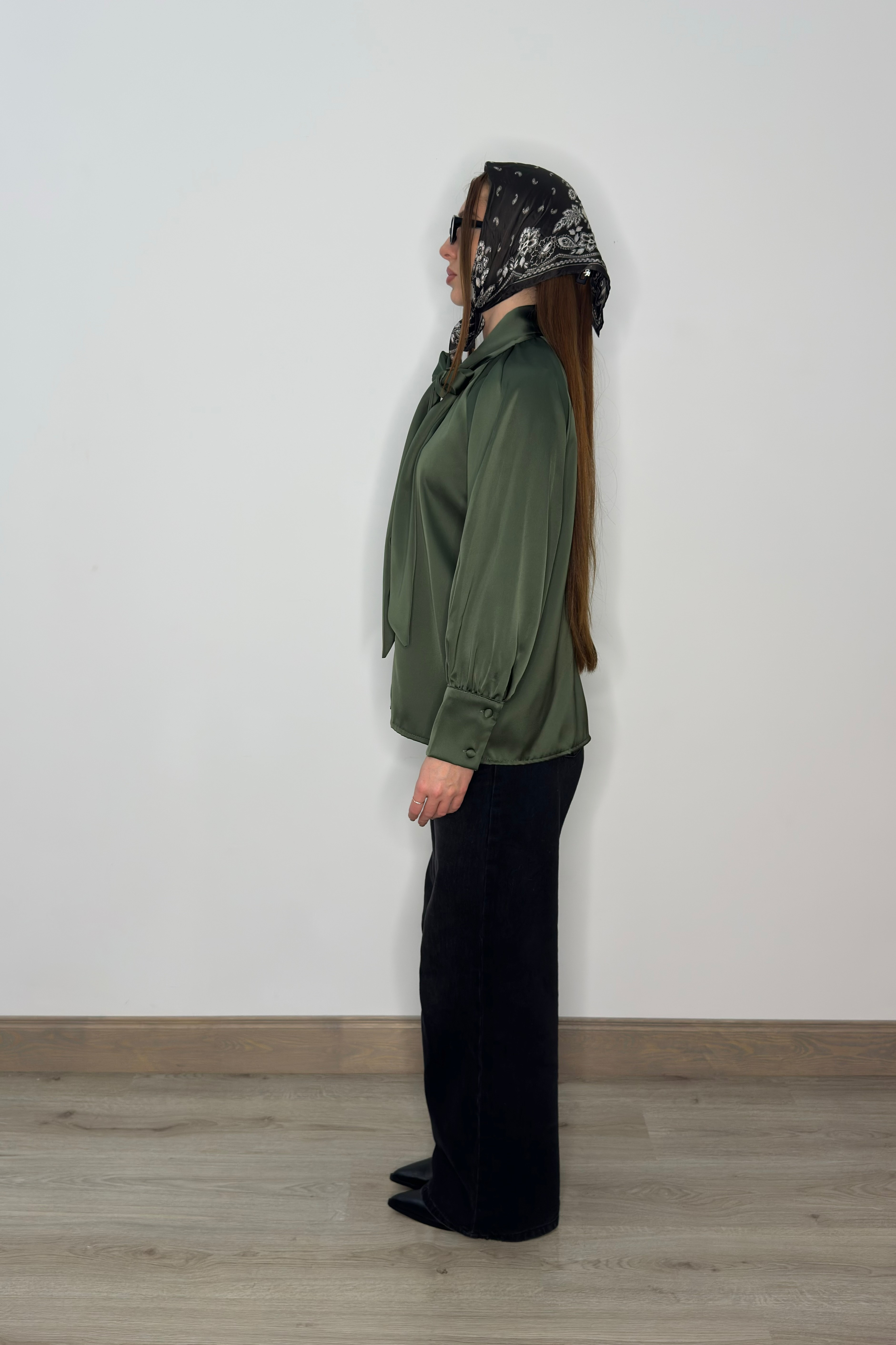 Zīda tipa blūze - zaļa