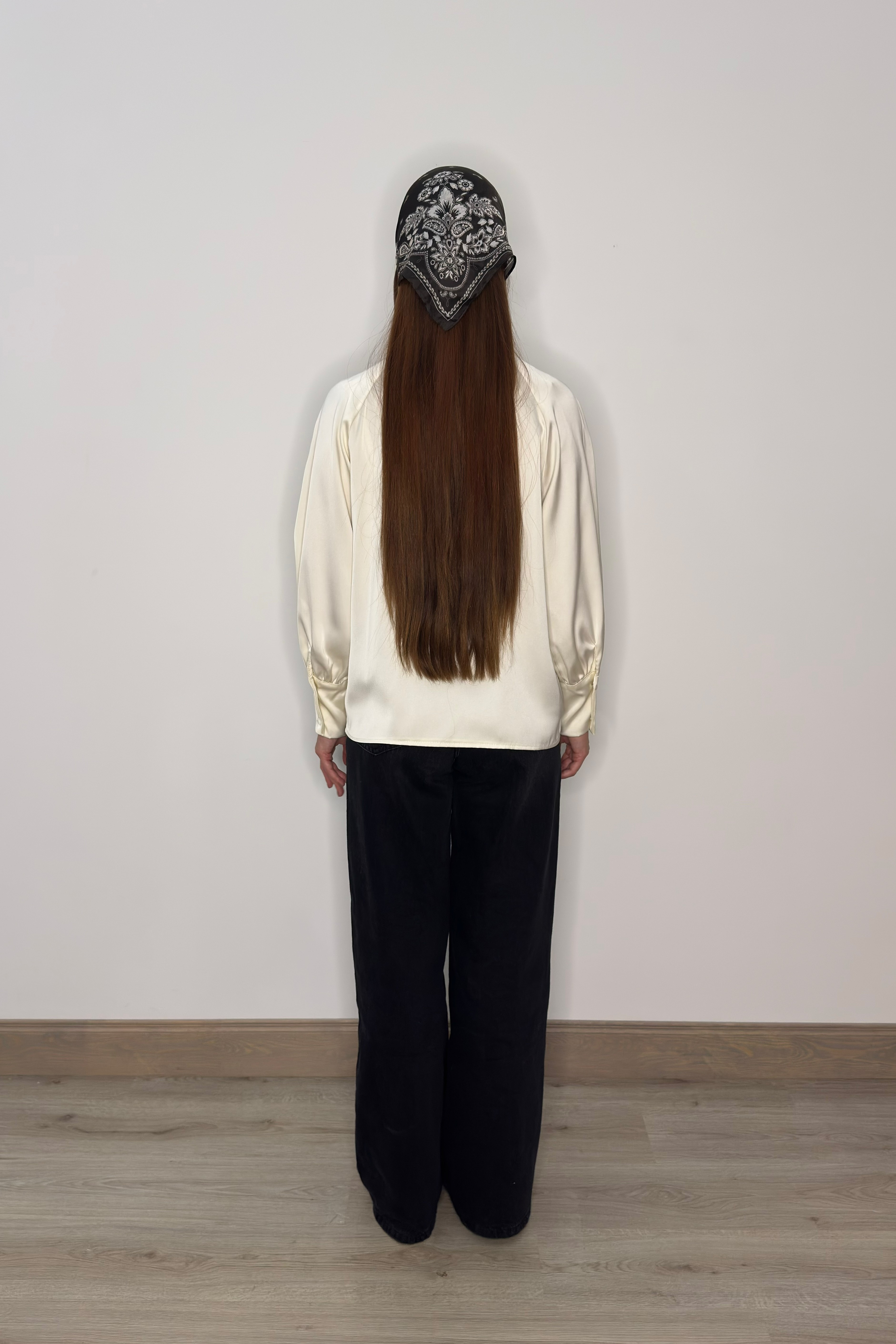 Zīda tipa blūze - krema